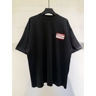 베트멍 헬로 마이 네임 이즈 캐피탈리즘 반팔 티셔츠 블랙