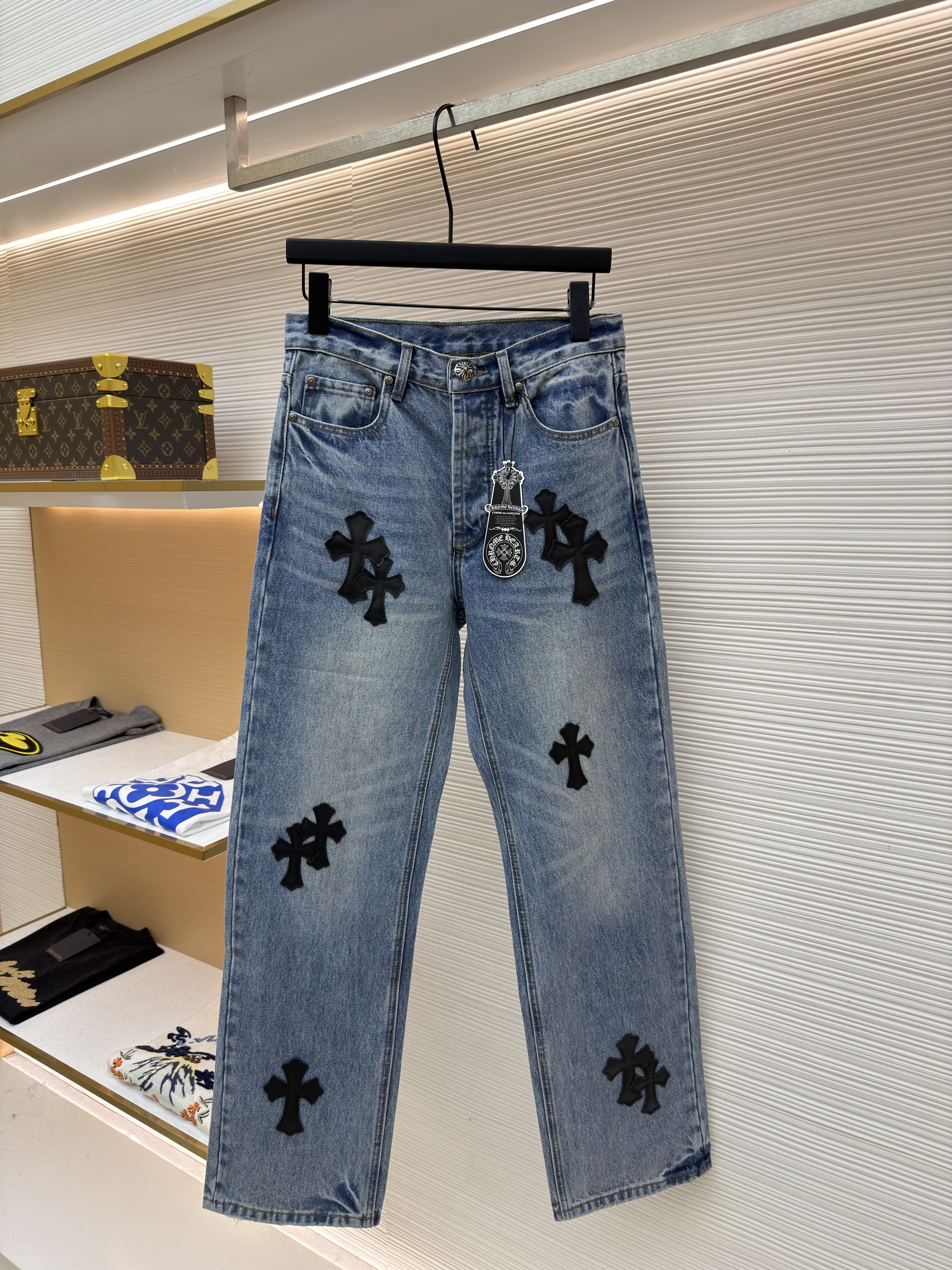 크롬하츠 크로스 패치 데님 팬츠 (X공장)